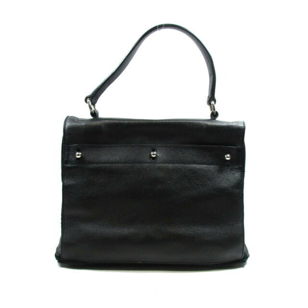 Saint Laurent Bag Canvas Black Handbag Muse Leather Two